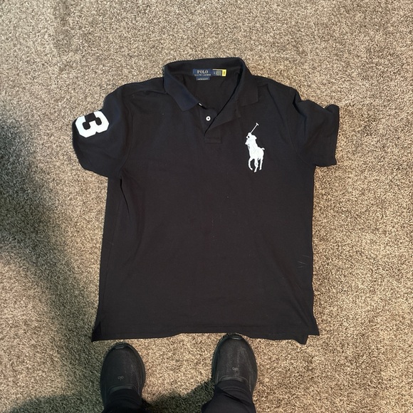 Ralph Lauren Navy Polo with White Emblem - Picture 1 of 3